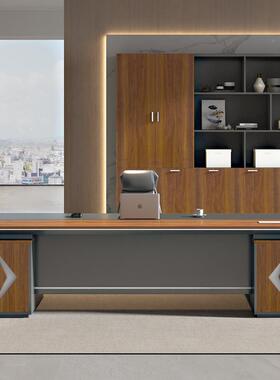 合办公现桌老板桌简约代大班台办DBZ-3698公室桌组轻奢高档总椅裁