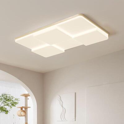 法式智奶16086油创意块客厅吸顶现代简灯约大气能护眼卧室全屋方