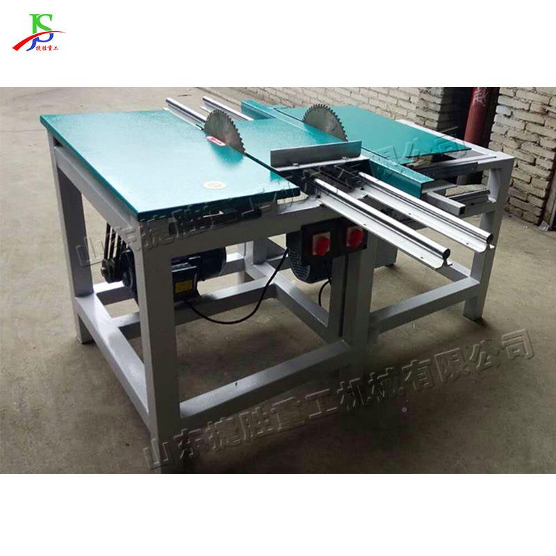 1500型可调节料木工双齐边锯自动端边齐头锯机js-2500半自动化断