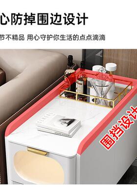 Fls沙发边几柜轻奢网红边小几侧柜夹缝岩板挡客茶厅沙发BV-32165