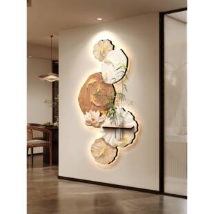 中古风鱼图WYD5411玄关装 饰画走廊过道入九正对门画水户培绿植造