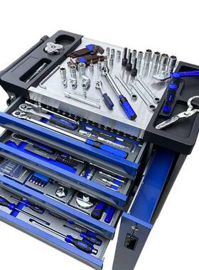 4YVS24件工具组合套抽带侧抽工具车手机修汽动修7工具柜可移装动