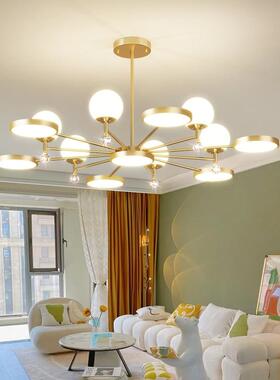 新中山灯具大全客66809吊灯2红025年款感网创意轻奢风餐厅厅灯