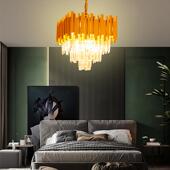 法163别墅复式 楼水晶吊灯轻奢式 楼灯梯酒店客厅大气水晶吊灯