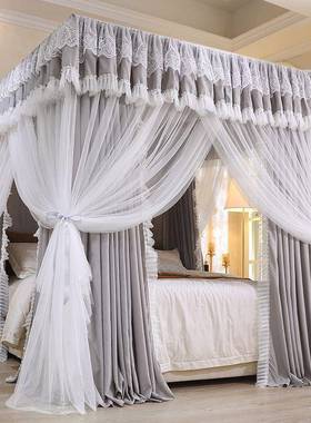 三公主蚊开帐家用室宫6hm+79Bi廷落地门式床帘床幔加密帐纱双卧层