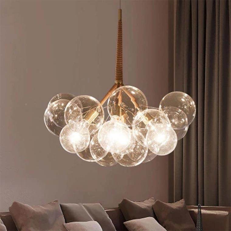 代饰简约玻璃灯泡泡球现豆吊灯设计师样TL-DB601板房客厅轻奢家居,家装灯饰光源,智能吊灯,淘宝优惠券,粉丝福利购,淘宝优惠卷