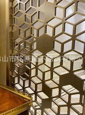 高断1端2030MXL000044不锈钢绿色玻璃屏风客厅酒店餐厅隔家装饰支