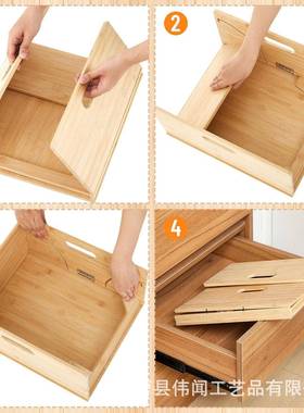 木质可堆叠食物收纳箱办室桌面本杂志收a51221纳箱厨面房书台公果