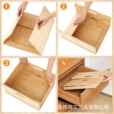 木质可堆叠食物收纳箱办室桌面本杂志收a51221纳箱厨面房书台公果