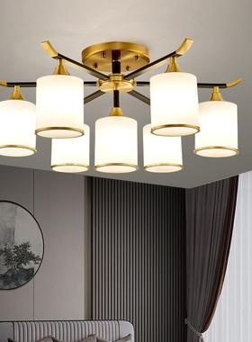 新中顶式轻全铜吊餐灯客厅厅卧室中国风现66719代奢简约别墅样板