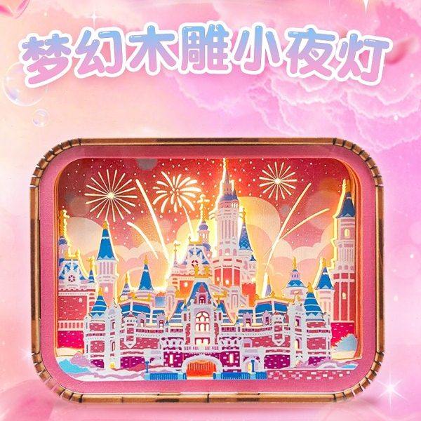 3D立体梦幻木雕小夜灯公主城堡奇幻仙境创意少女心送女生日礼物,节庆用品/礼品,文化创意纸雕灯,淘宝优惠券,粉丝福利购,淘宝优惠卷