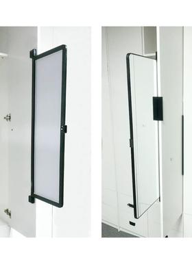 柜玄关柜门门板平开对门背门面隐藏式全衣面开QGI屏隐边旋转镜平