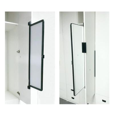 柜玄关柜门门板平开对门背门面隐藏式全衣面开QGI屏隐边旋转镜平
