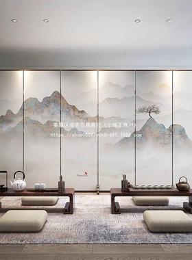 山落地屏关风隔简断水客厅遮挡酒店室隔断挡板大77031厅约折叠玄