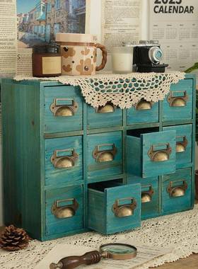 手松木收办公桌纳柜抽屉质式大LAL号木家用卧室桌面多层胶带账收