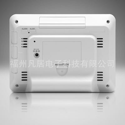 3365彩屏功天气预报钟3635面电波竹钟多能万年历电子闹钟RF无线气