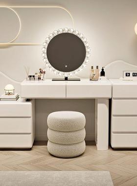 新款法斗式奶油风室32673卧家居桌梳妆台现代风柜一体化妆高档轻