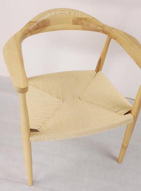 藤条填充家用椅组合餐现代简约木骨架总统酒70475椅酒店吧舒适藤