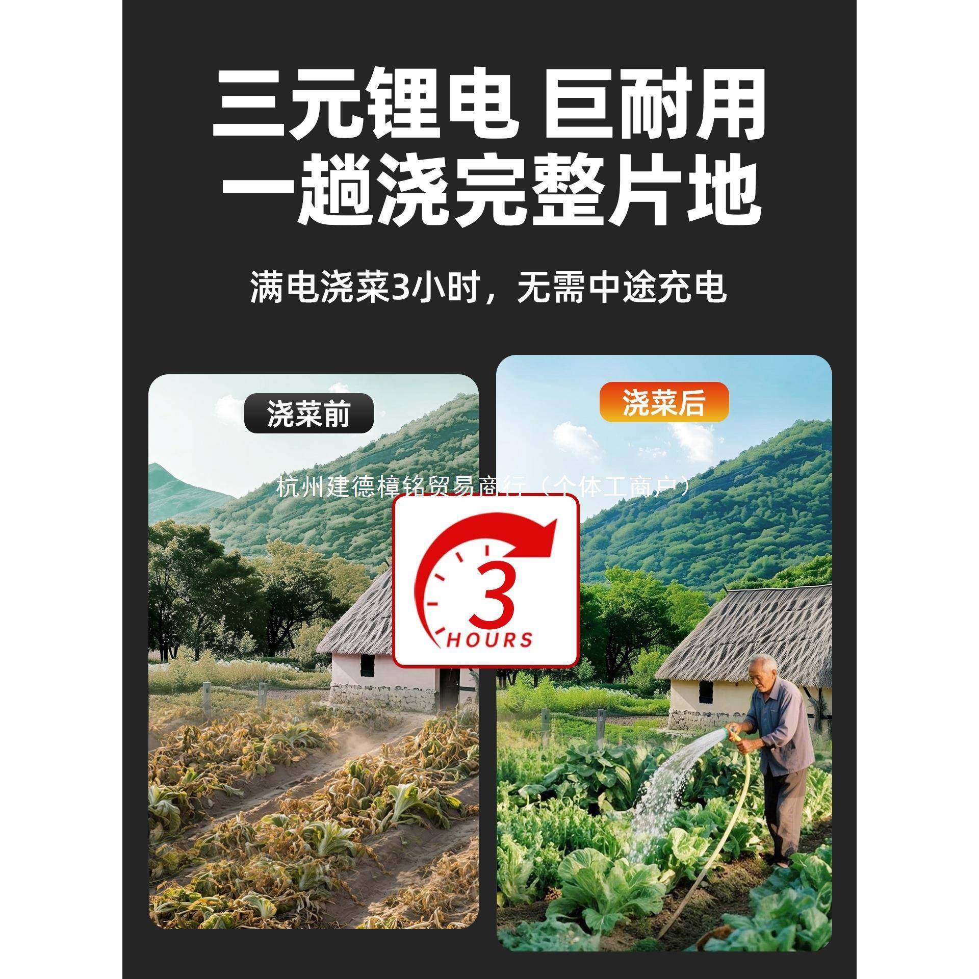 无线遥HRT控电式潜充水泵农用浇菜灌溉家用电型锂电小大功率抽水