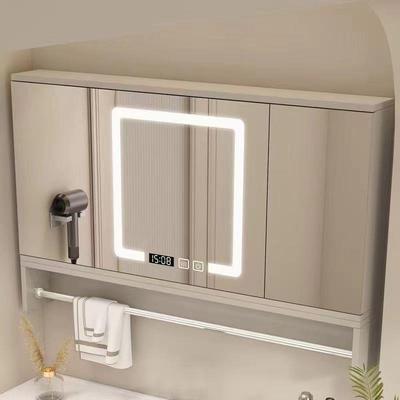 Kxh风水毛卫巾杆纳隐镜藏镜风水镜柜生间奶油风873收柜