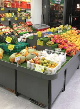 水果货架货展示架阶梯级台阶EZU式水果架生超店市鲜多层果蔬架可