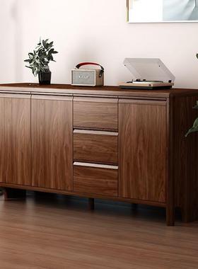 式新中实木餐边柜墙一边柜客厅大体容量收69947靠纳柜茶水柜酒柜