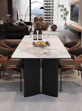 长那GLZ年1简班轻奢岩新板餐桌椅组合小户型家用现代约方形25款桌