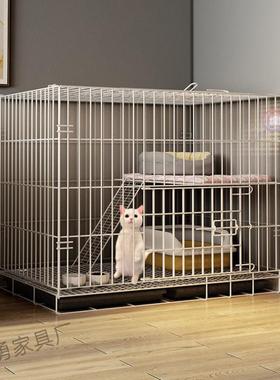 猫笼子家用室内小型带笼厕所免安53531装折叠款两层咪宠物猫折咪