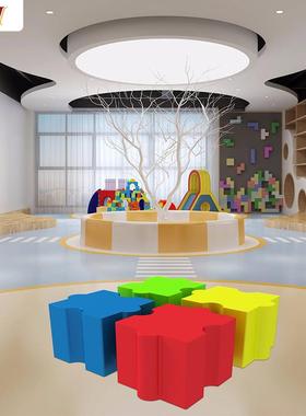 幼玻璃钢字18550母造型创意卡通园坐凳儿园味早教乐中心魔方趣景