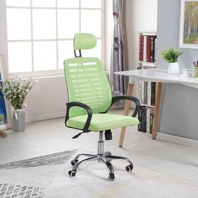 带头职会员电脑椅舒适透久枕座办公座椅气回字椅网布议椅家用书房