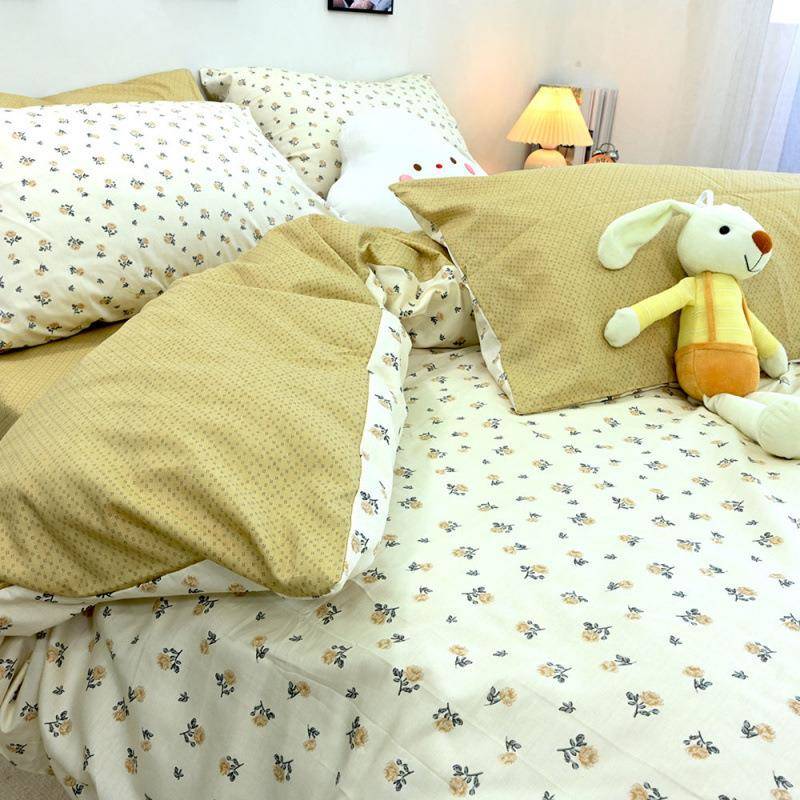 四件款套生纯棉床单被套新床笠全棉加厚j5dG6mz7学宿舍三件套四季