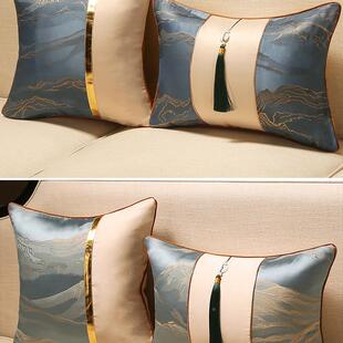 新中式抱枕客厅沙发沙发靠垫客枕厅腰奢轻靠FS756713枕套背靠靠包