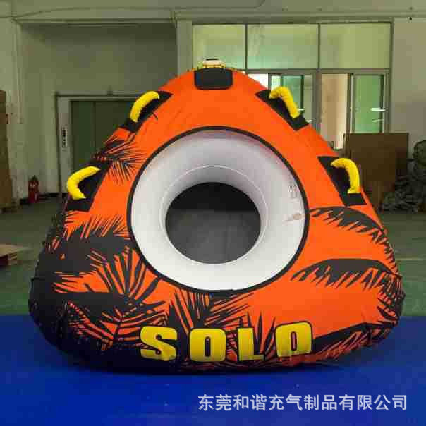 多人快艇牵引气垫船水上充气拖拉圈冲浪浮排充气式环保PVC可双人