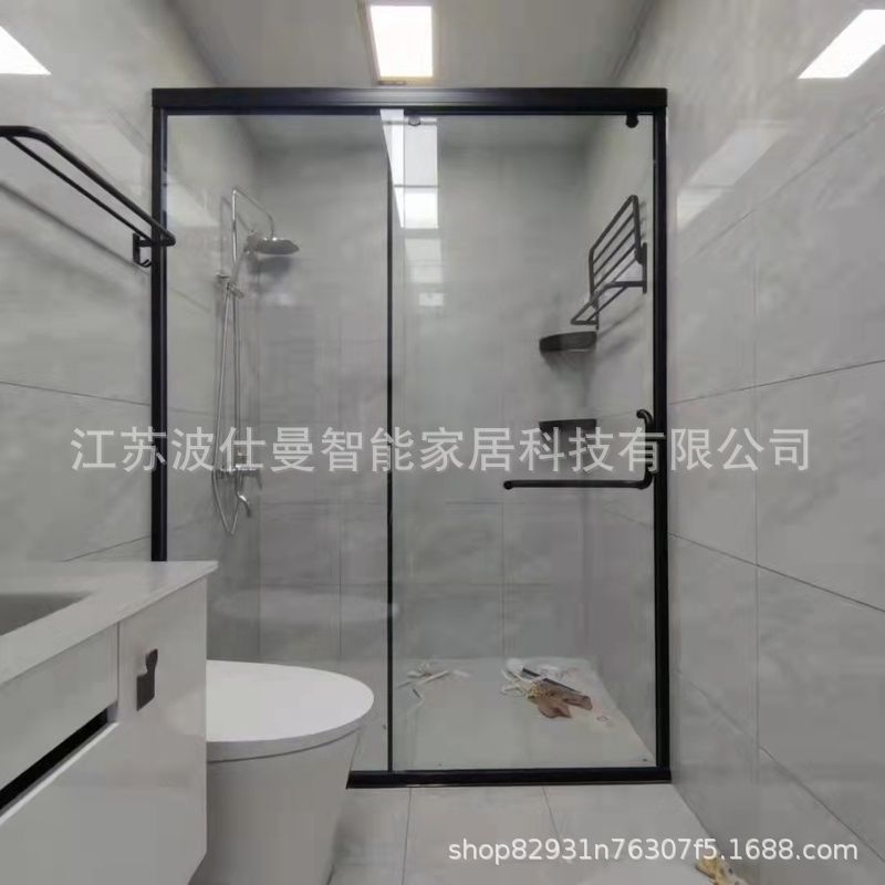 一字形钢化玻璃干湿区分离移门