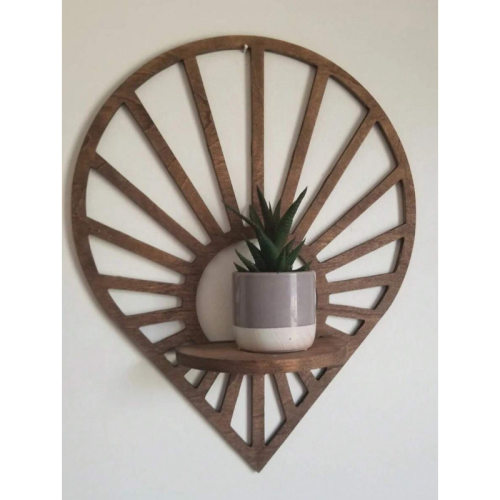 海外仓TEMU跨境Wood Wall Shelf Accent Shelf Plant Shelf