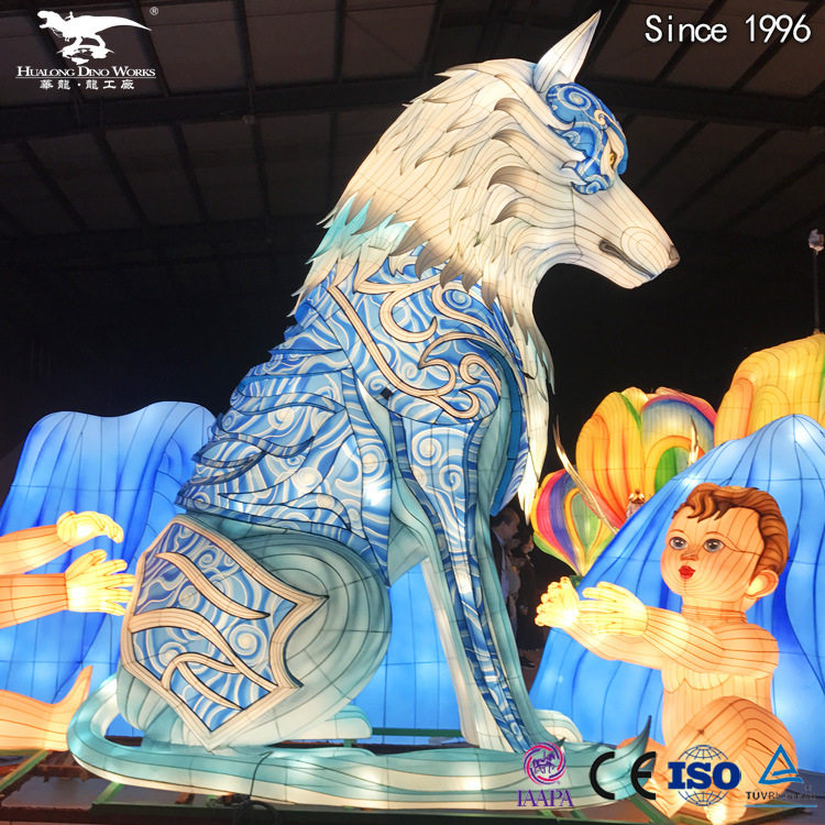 大型夜游山海经彩灯 自贡传统灯会非遗手工艺品 源头工厂制作