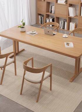 实木小13921户型组简合家用餐厅餐桌椅长方形桌子中式原约木饭桌