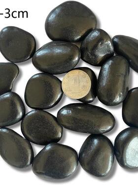 按吨黑色雨花24704石鹅卵石黑石园绿化子林石庭院排水石按摩石碎