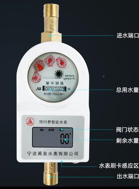 预付费智能水表表防水刷卡插卡I卡水智能射频应感CSHB家用防水防