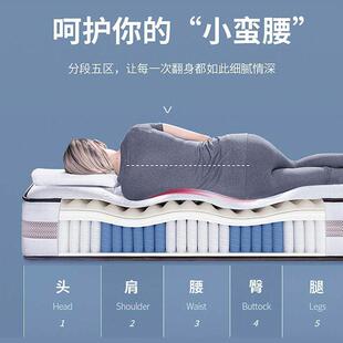 乳胶1床垫弹簧软垫家用双HLB1米人8棕硬垫酒店席梦思椰单人.2m经