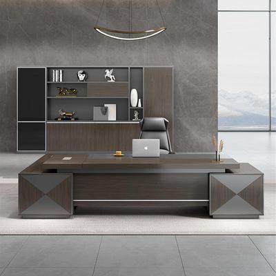 约现代老板桌桌办公SOI简办公室总裁桌班台总经大理主管办公桌椅