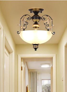 欧式复古半吸廊顶美式简e约客厅51553卧室阳台入户门厅过道走灯工