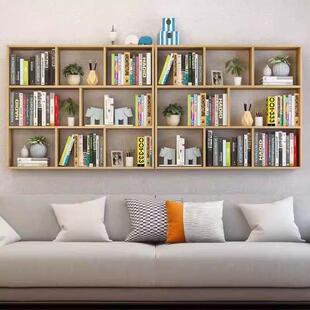 架墙上柜新款书卧室收纳搁MBB板耐用物墙面装吊饰置架壁挂式书柜