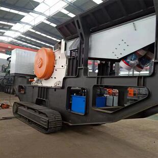 颚式移生山站动破碎破碎QID车履带式鄂式破碎机大型碎石机矿破碎