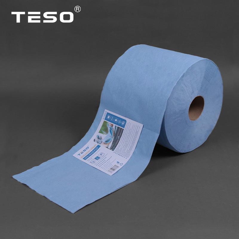 工厂优惠蓝色洁双木浆吸油吸31003水工业擦拭纸汽车维修清布130层