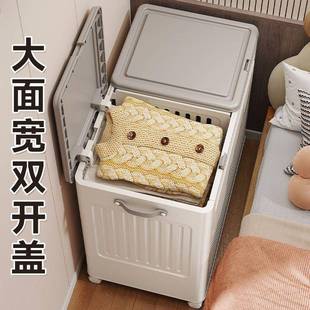 衣服收纳箱带大大容被量超家用翻HN 6035盖滑轮可折叠盒衣物子整