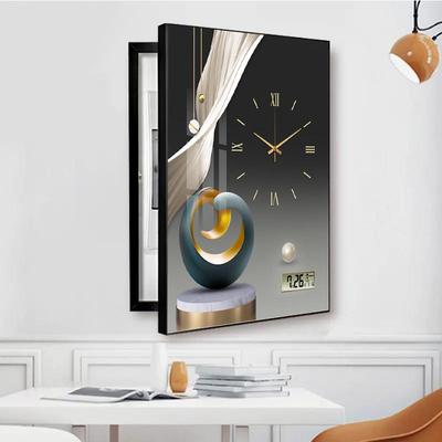 媒时钟电表箱体餐装饰KYA画万年历竖款电闸厅遮挡多配电强电箱免