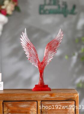 鹏展翅欧式饰简大约电视框家居客厅办公室桌面酒柜装BFW品鹰透摆