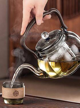 电陶炉玻璃煮壶0224新款加厚茶烧水泡壶套装耐L02高温煮茶茶器煮