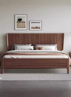 米黑胡W9615#床桃木双人床新简中式1.815家现代约婚床主卧室全实